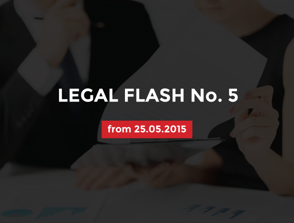 Legal Flash No 5 of 25 May 2015