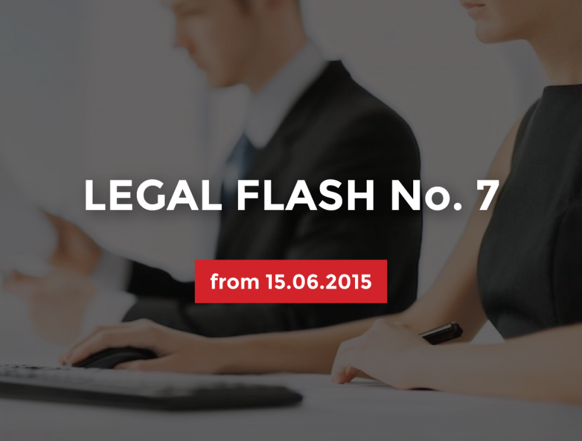 Legal Flash No 7 of 15 June 2015