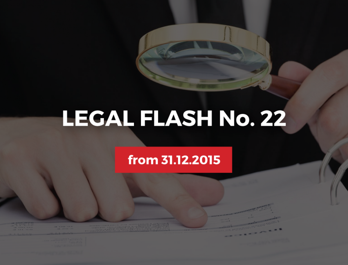 Legal Flash No 22 of 31 December 2015