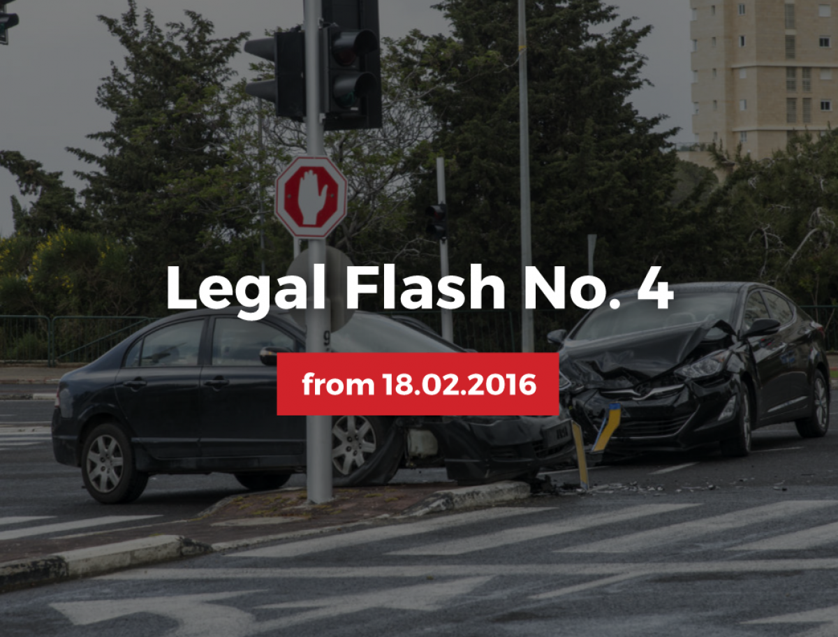 Legal Flash No 4 of 18 February 2016