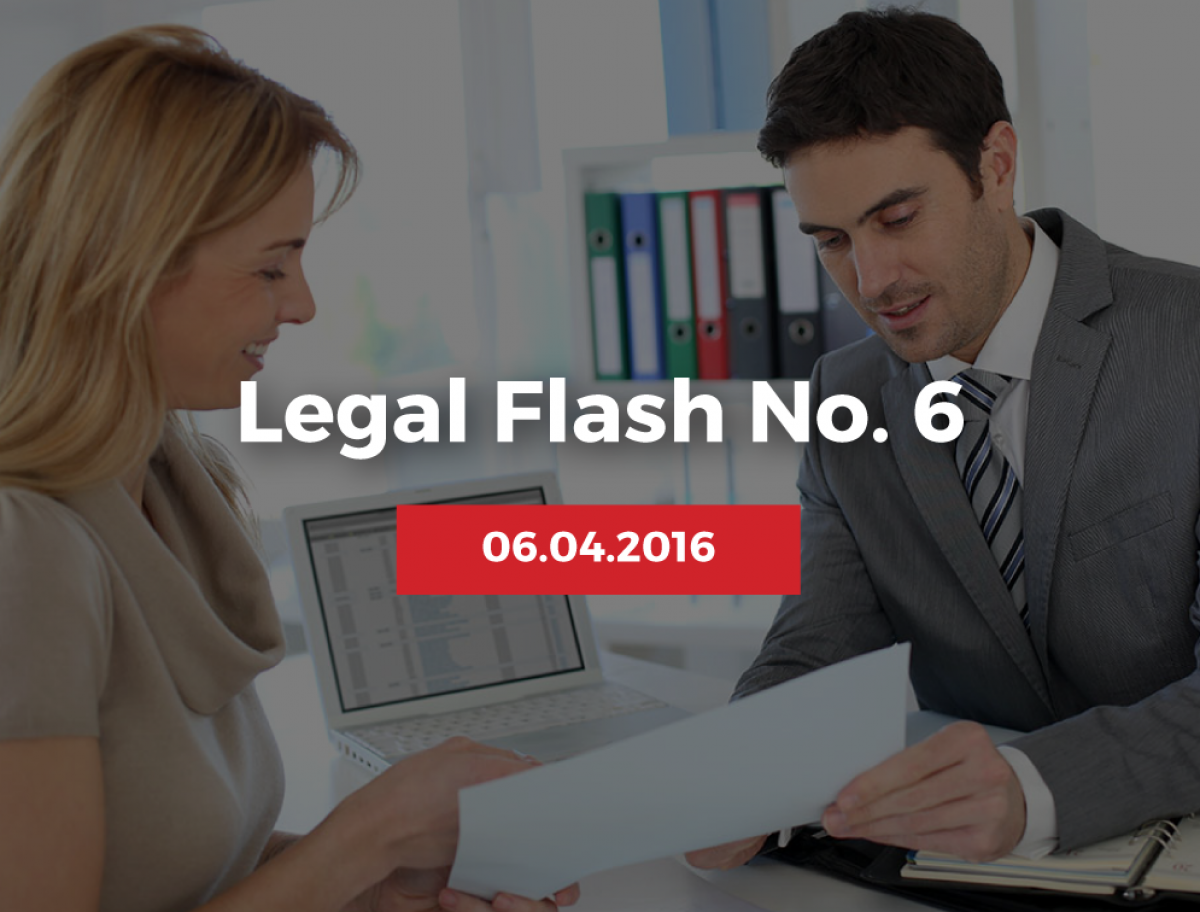 Legal Flash No 6 of 6 April 2016