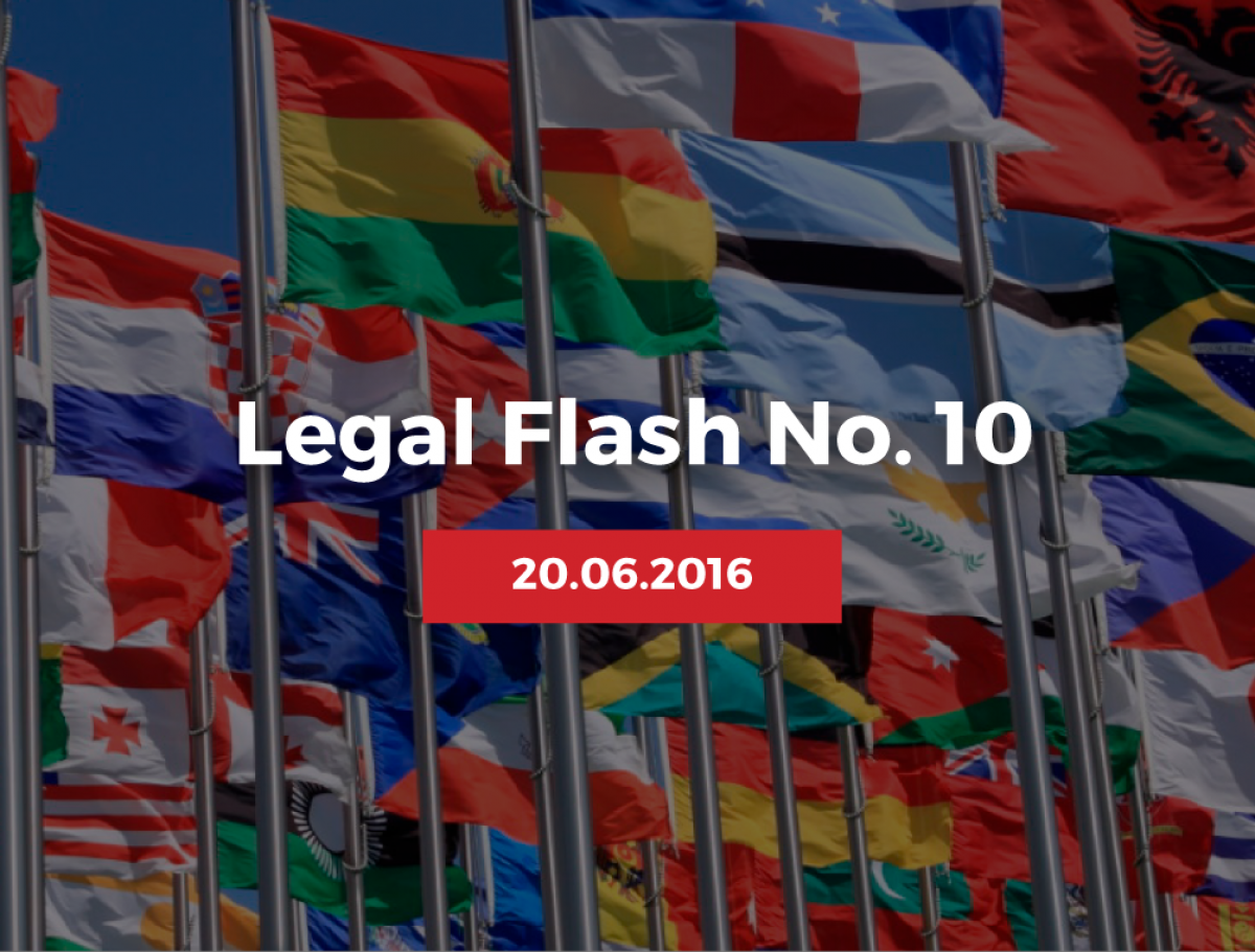 Legal Flash No 10 of 20 June 2016