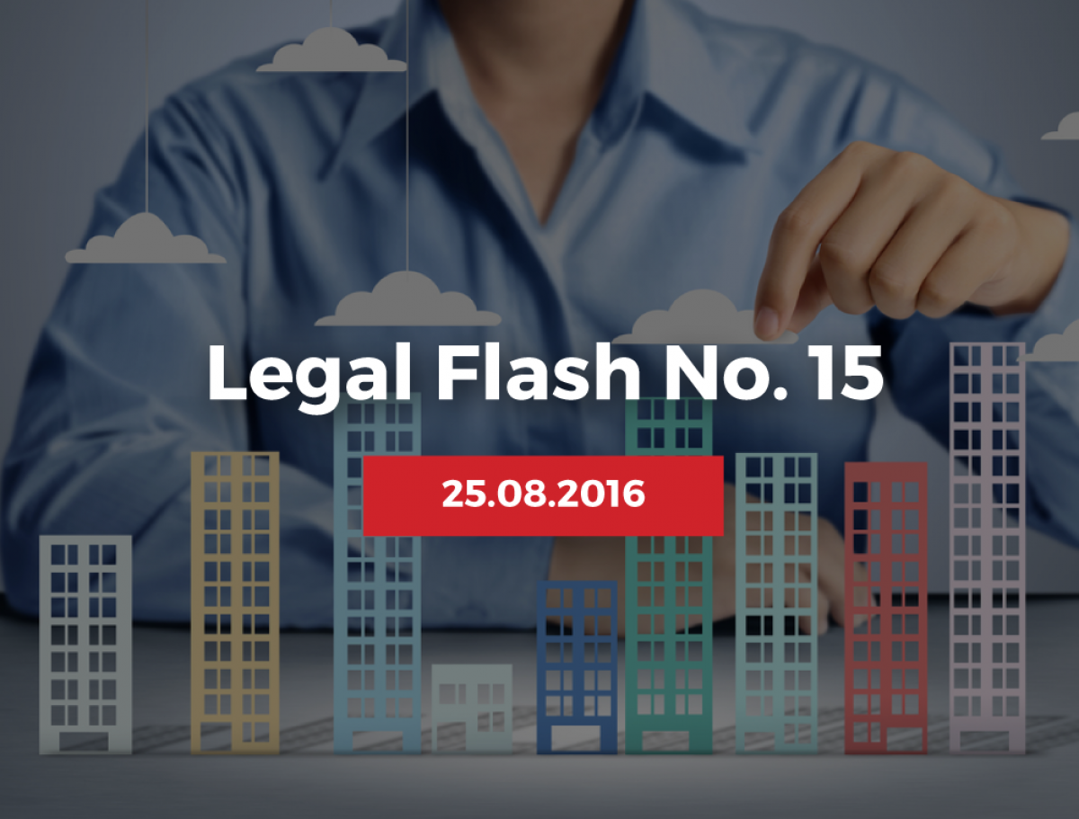 Legal Flash No 15 of 25 August 2016