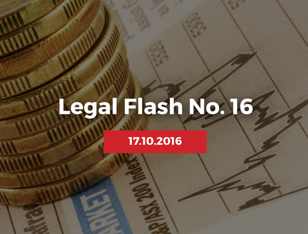 Legal Flash No 16 of 17 October 2016