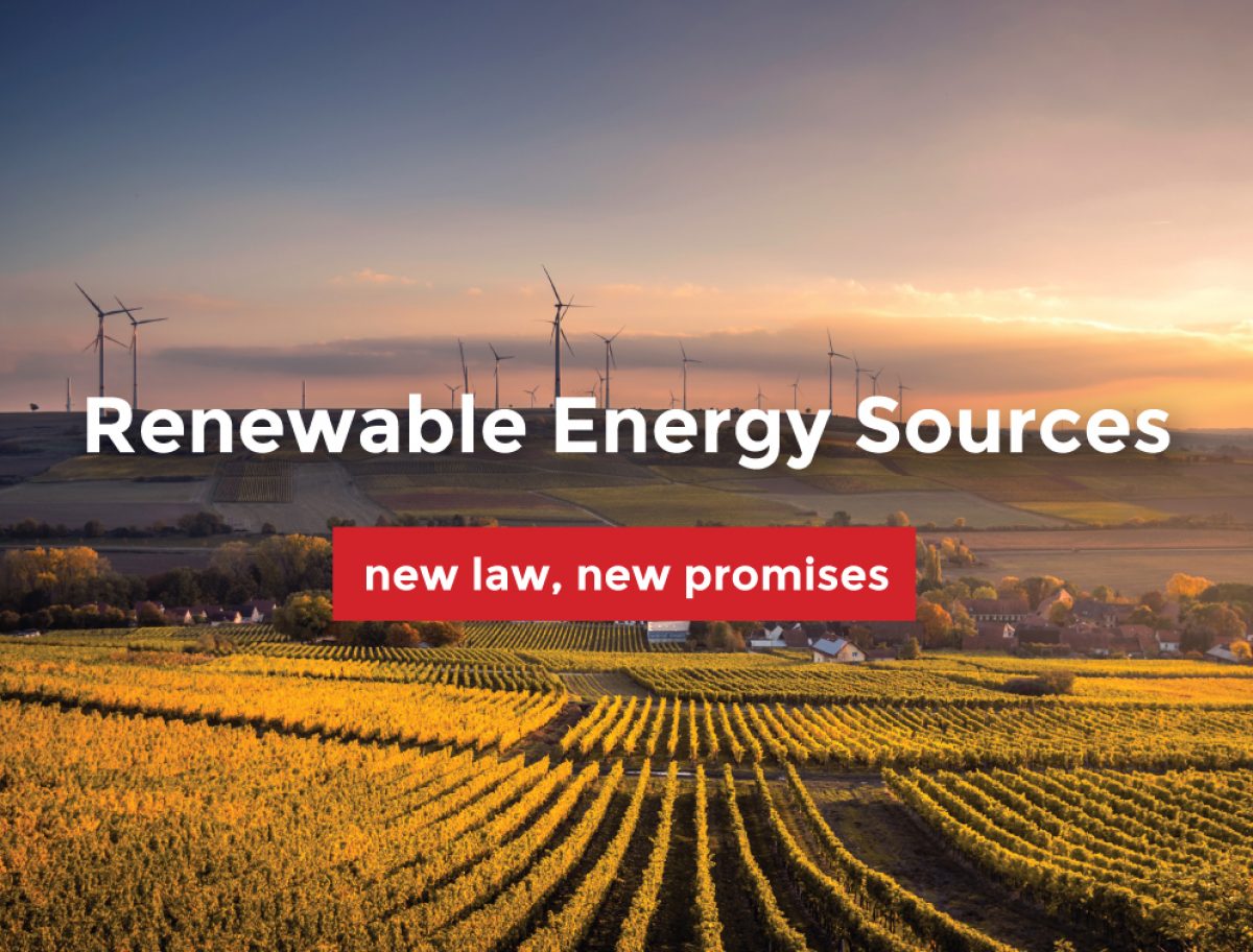 Renewable Energy Sources: new law, new promises