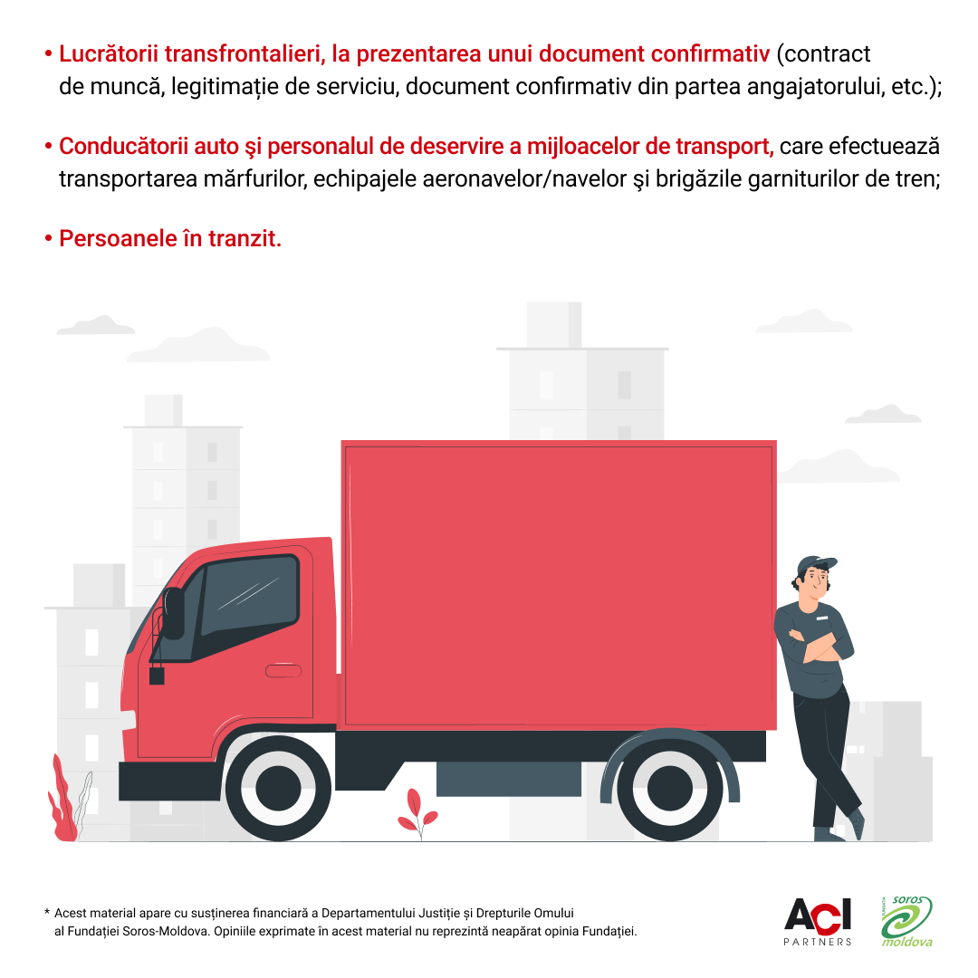 Persoanele în tranzit/Conducătorii auto