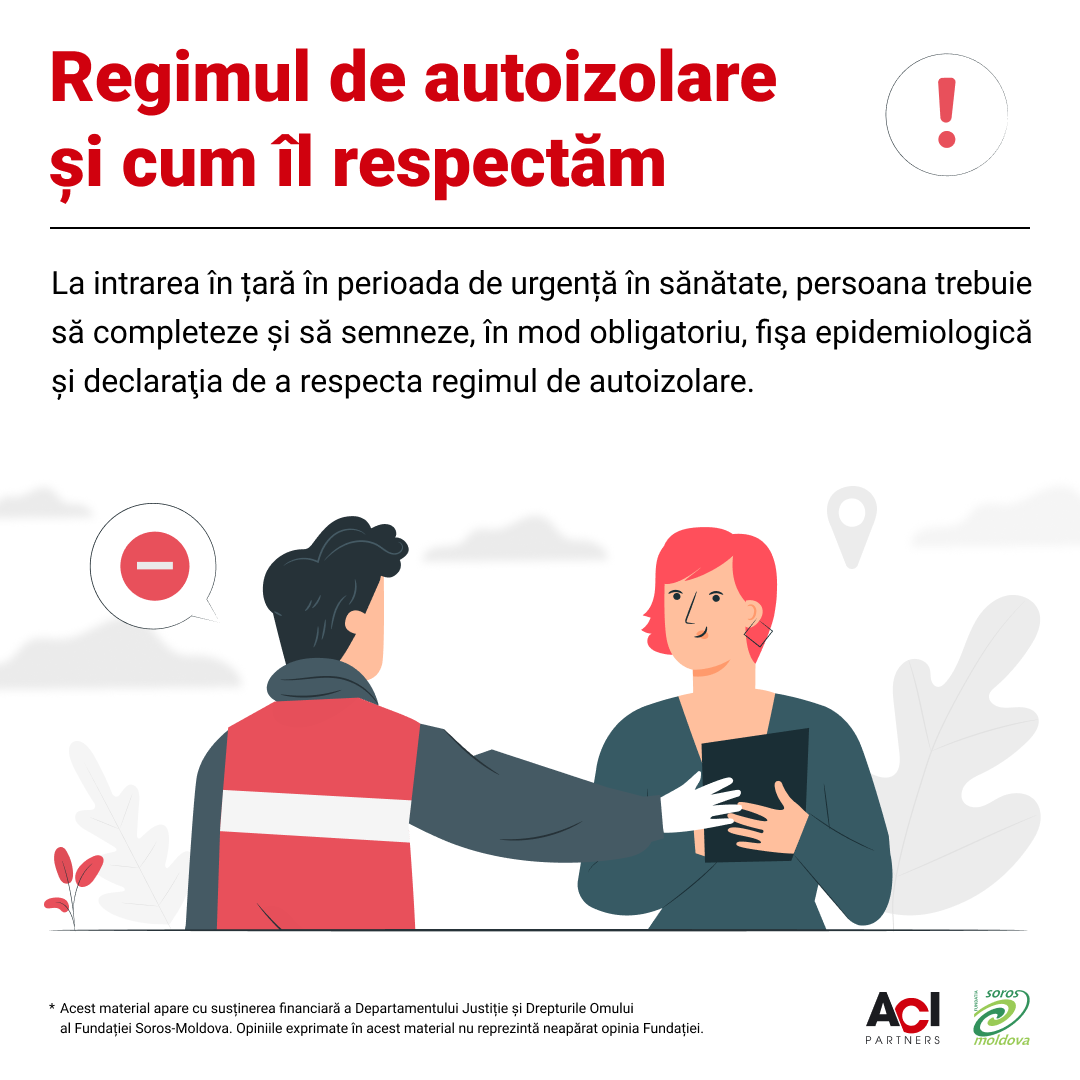 Respectarea regimului de autoizolare