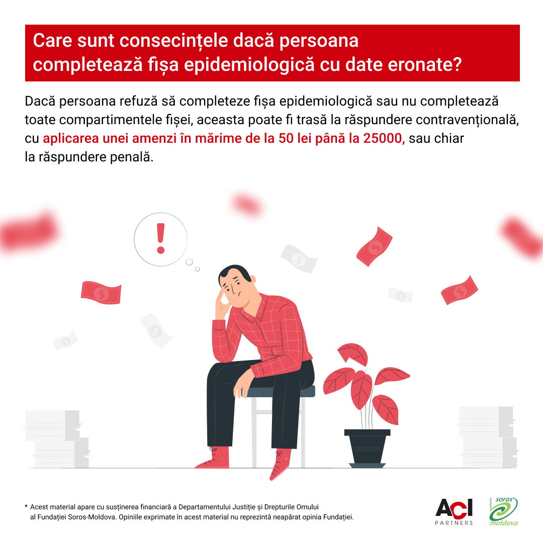 Consecințele cu completarea datelor eronate în fișa epidemiologică