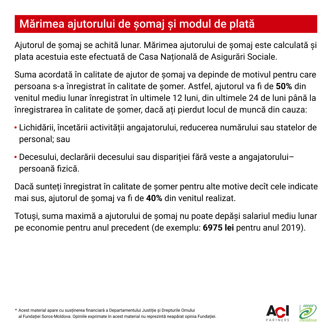 Mărirea ajutorului de șomaj și modul de plată