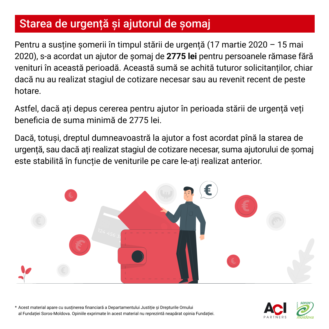 Starea de urgență și ajutorul de șomaj