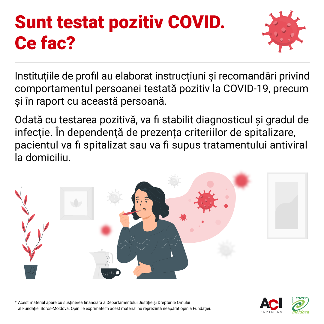 Sunt testat pozitiv COVID-19. Ce fac?