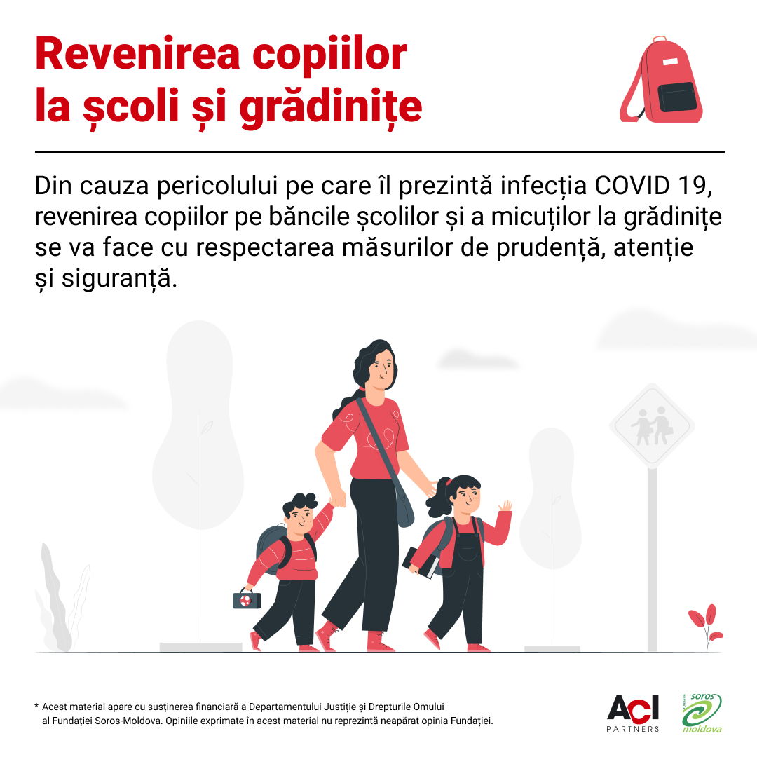 Revenirea copiilor la școli și grădinițe