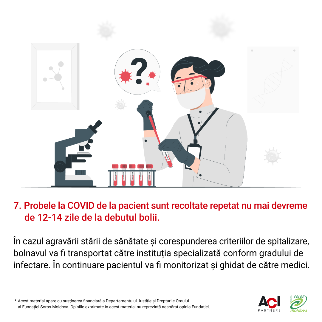 Repetarea probelor de colectarea la COVID-19